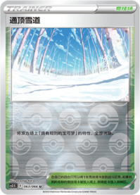 頂への雪道